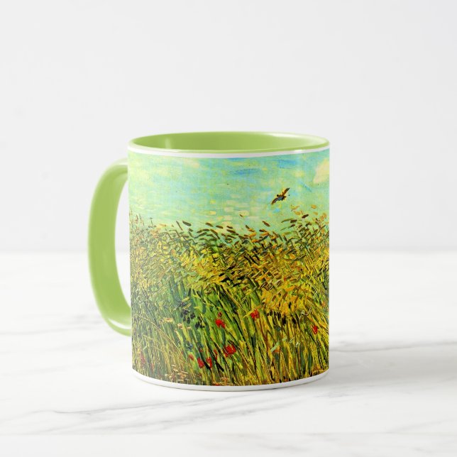 Taza Van Gogh, Campo de trigo con una alondra, (Anverso izquierdo)