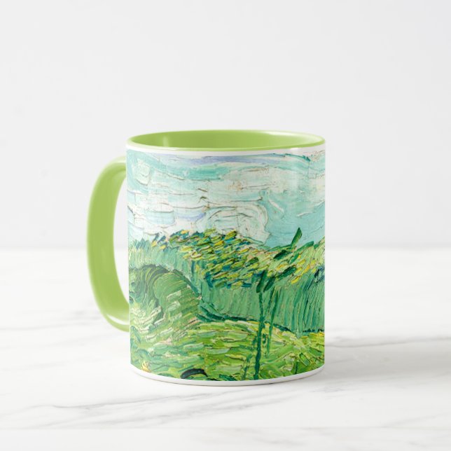 Taza Van Gogh - Campos de Trigo Verde, Auvers (Anverso izquierdo)