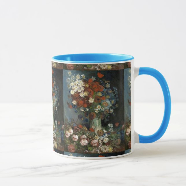 Taza Van Gogh con flores y Rosas praderas (Derecha)