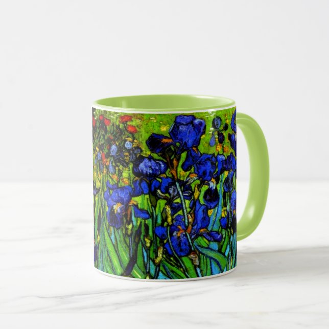 Taza Van Gogh - Irises, famosa pintura floral (Anverso derecho)