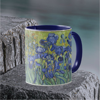Taza Van Gogh Irises Vintage Floral