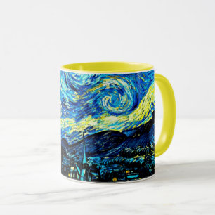 Taza Van Gogh - Noche estrellada, pintura famosa,