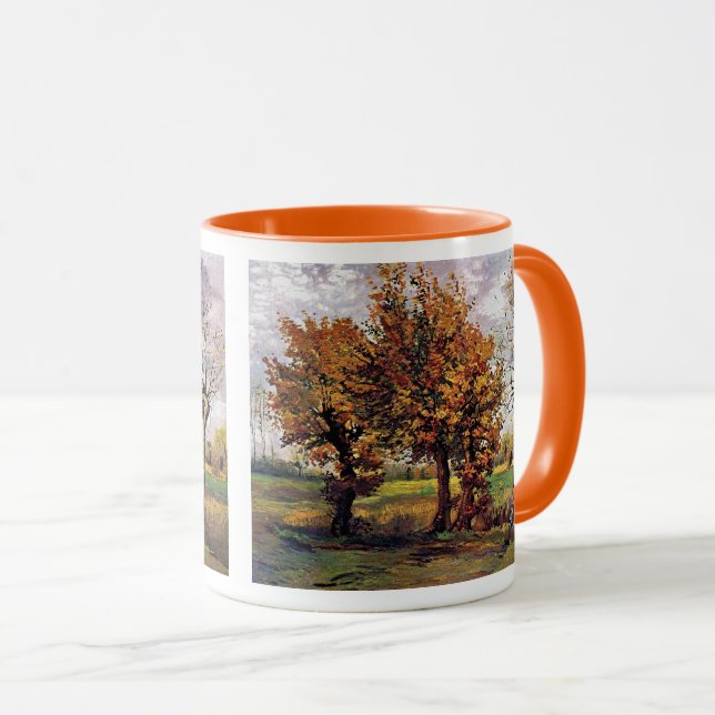 Taza Van Gogh - Paisaje Otoño Con Cuatro Árboles (Anverso derecho)