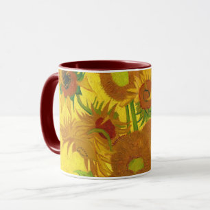 Taza Van Gogh Quince Girasoles En Un Bella Artes De Vas