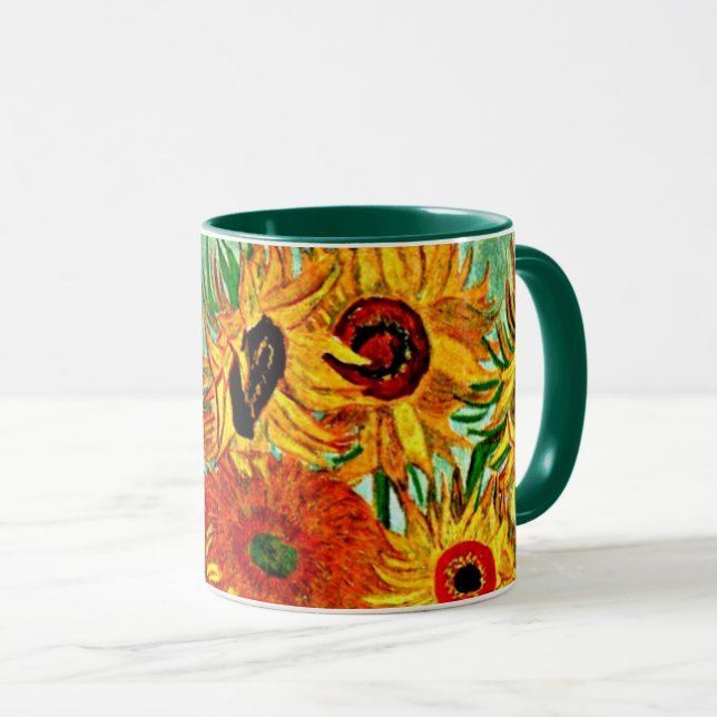 Taza Van Gogh - Sunflowers 12, (Anverso derecho)