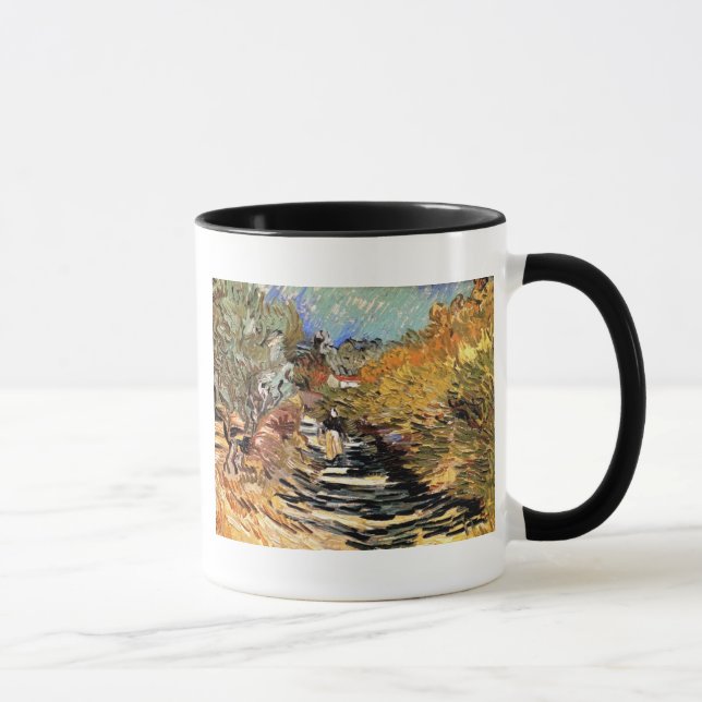 Taza Van Gogh - Una Carretera En Saint-Remy Con Figura  (Derecha)