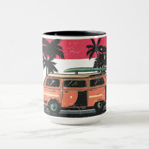Taza Van Summer Explorando Beach Holiday Vintage Sunset