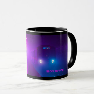 Taza Vaporwave de Metro de Neón – Café Retro Cyber
