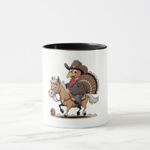 Taza Vaquera cocida occidental turca de acción de graci
