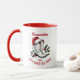 Taza Vaquero de un país blanco ruso bota mog