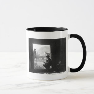 Taza Vaquero en una entrada con los caballos