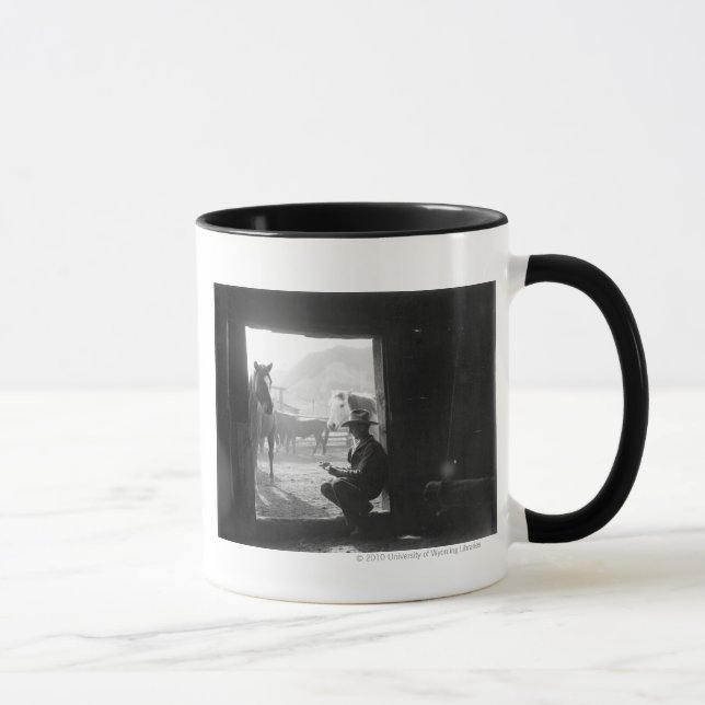 Taza Vaquero en una entrada con los caballos (Derecha)