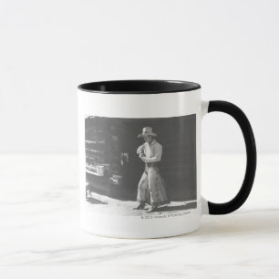 Taza Vaquero que come de una manteca de cacahuete Can.