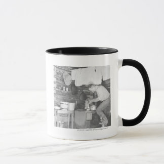 Taza Vaquero que hace el café dentro del bunkhouse