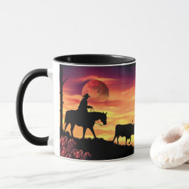 TAZA VAQUERO QUE REÚNE LA SILUETA DEL BUEY DEL
