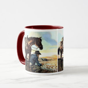 Taza Vaquero rezando