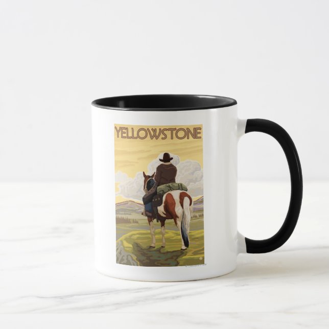Taza Vaquero y caballo - Parque nacional Yellowstone (Derecha)