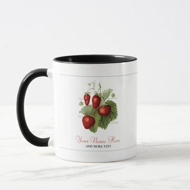 Taza Variedades de fresa de época cúrcuma Añadir su nom (Izquierda)