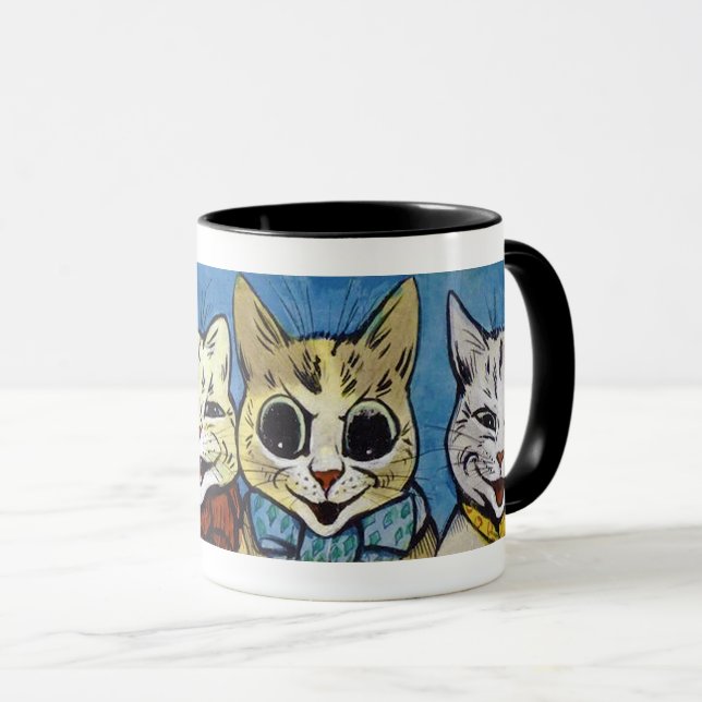 Taza Varios gatos mirando hacia afuera, Louis Wain (Anverso derecho)