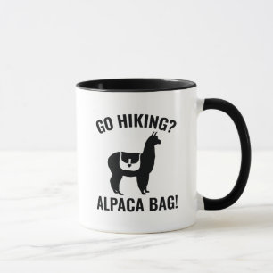 Taza ¿Vas a hacer senderismo? ¡Bolsa de la Alpaca!