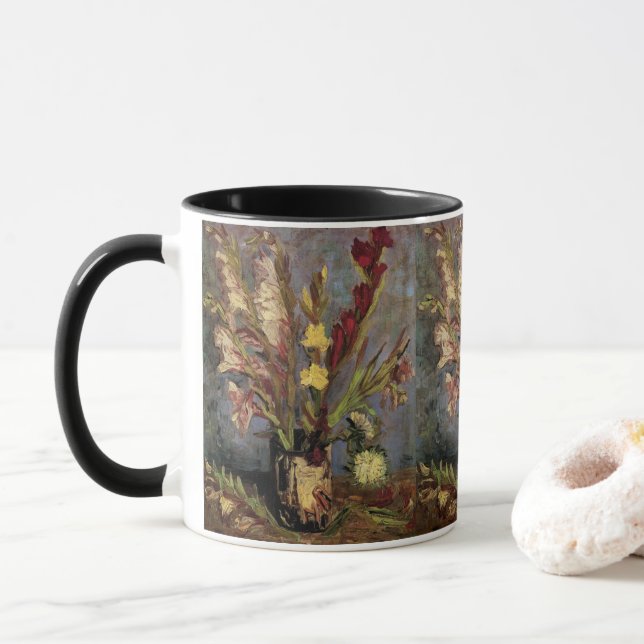 Taza Vase con Gladioli por Vincent van Gogh (Con donut)