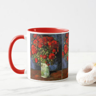 Taza Vase con los pipetas rojos de Vincent van Gogh