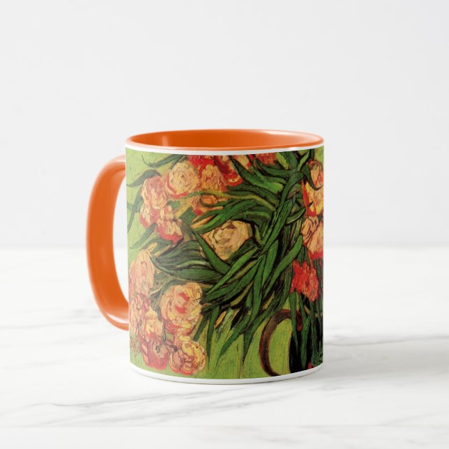 Taza Vase con Oleanders y Libros de Vincent van Gogh (Anverso izquierdo)