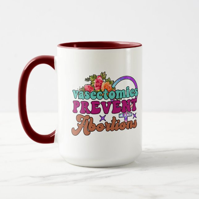 Taza Vasectomías Evitar Abortos Mug (Izquierda)