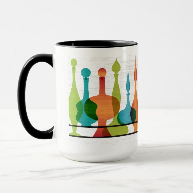 Taza Vasos modernos de vidrio de mediados del siglo (Izquierda)