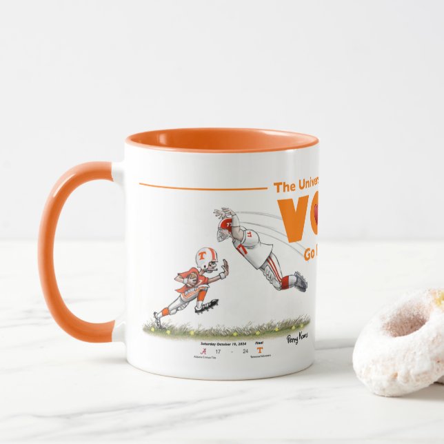 Taza ¡Vayan VOLS! ¡Vamos Gran Naranja! (Con donut)
