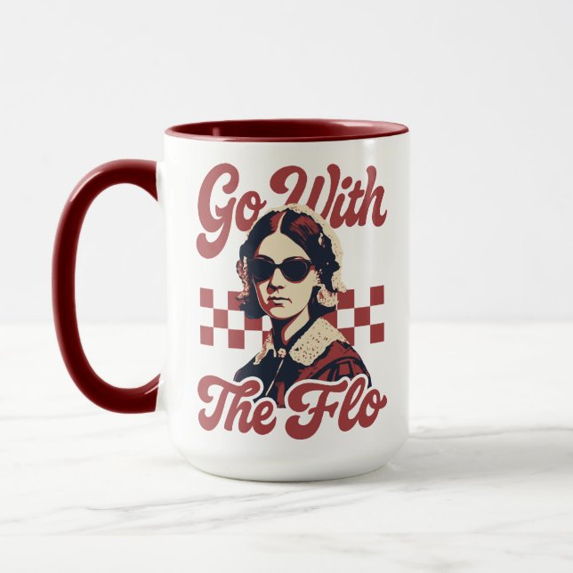 Taza Ve con el Flo Retro Florence Nightingale Enfermera (Izquierda)