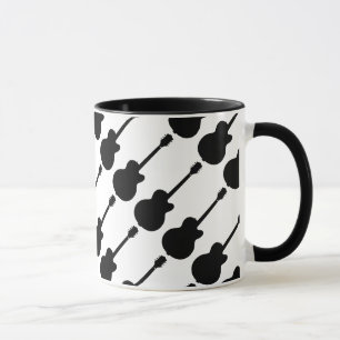 Taza vector de guitarra de rock