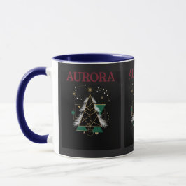 Taza vectorial de Navidad AURORA para días festivo