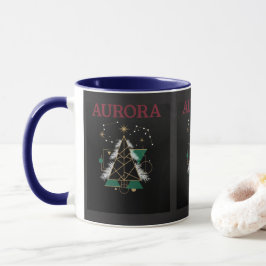 Taza vectorial de Navidad AURORA para días festivo