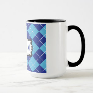 Taza Vegan (patrón azul argla)