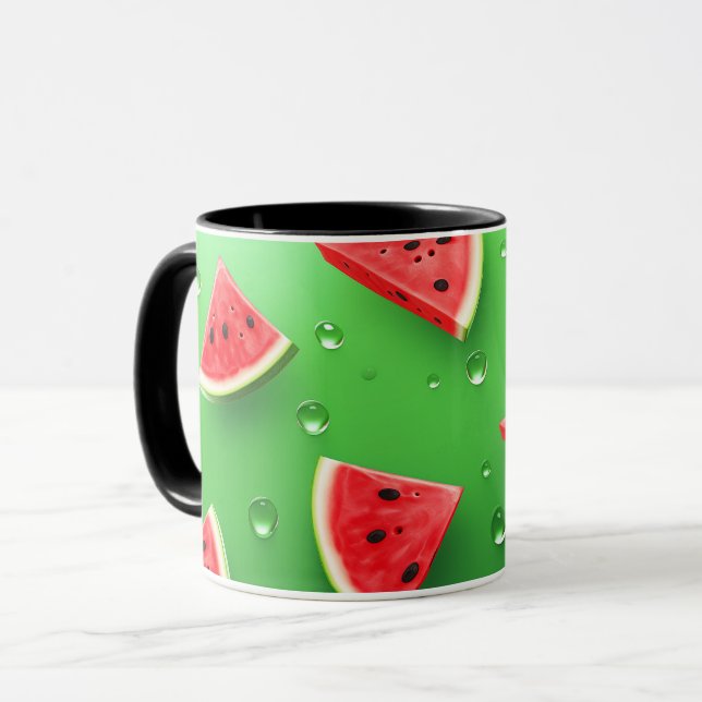 Taza Vegan Personalizado Fruits Cute sandía Slice (Anverso izquierdo)