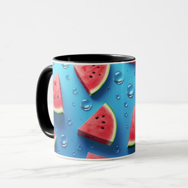 Taza Vegan Personalizado Fruits Cute sandía Slice (Anverso izquierdo)