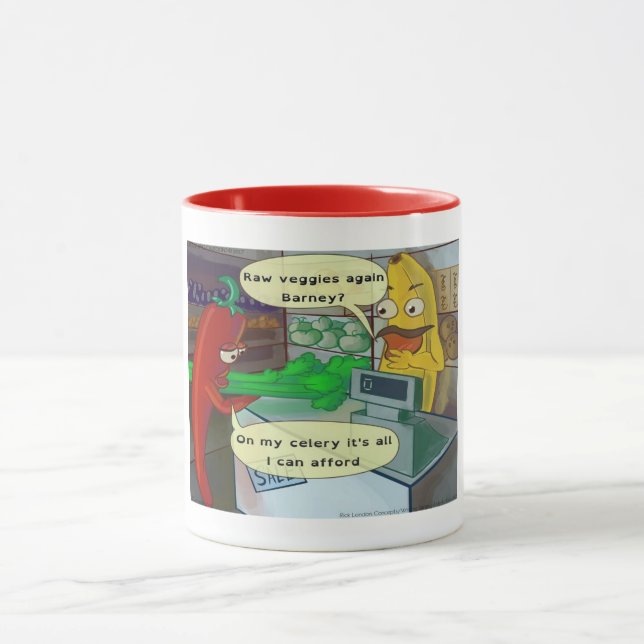 Taza Vegetación de compras de verduras - Café Mug de Ri (Centro)