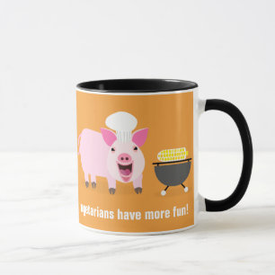 Taza vegetariana del cerdo