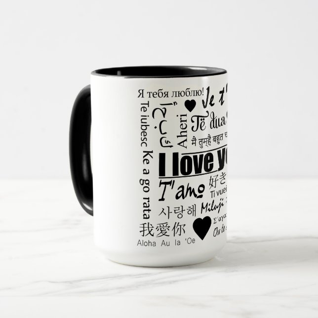 Taza Veintidós maneras de decir que te amo (Anverso izquierdo)