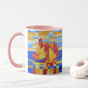 Taza Vela en los siete mares, tan azul, resumen cubista