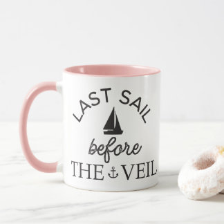 Taza Vela pasada antes del velo Bachelorette nupcial