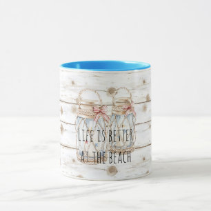 Taza Velas Falso Madera Blanca