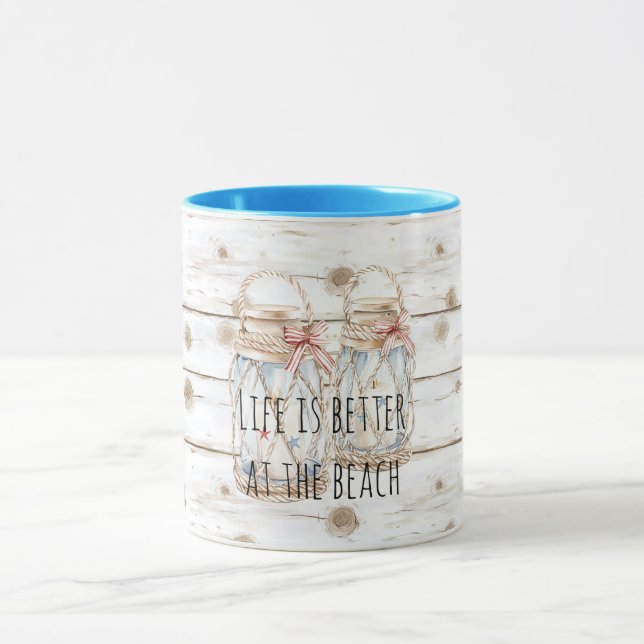 Taza Velas Falso Madera Blanca (Centro)