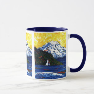 Taza Velero con el Mt más lluvioso