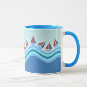 Taza Veleros y ondas
