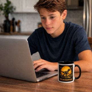 Taza Velociraptor Dinosaur Prehistórico Luna