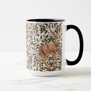 Taza Venado con un patrón decorativo de damasco de robl