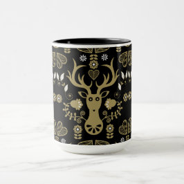 Taza Venado de arte popular escandinavo moderno