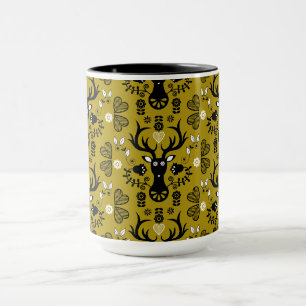 Taza Venado de arte popular escandinavo moderno